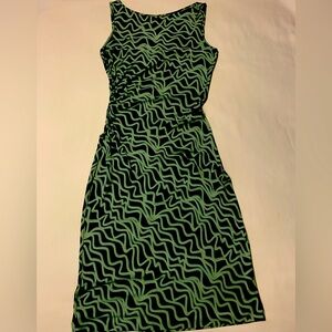 Diane Von Furstenberg Green Silk Slip Midi Dress Size 6